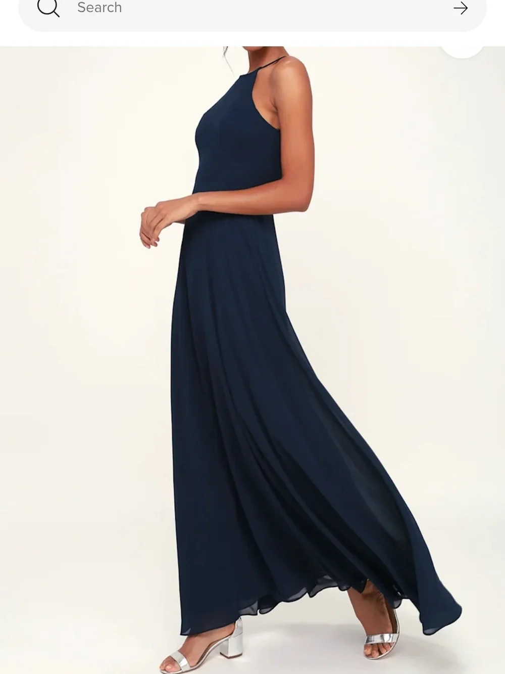 Lulu's Night of Romance Navy Blue Sleeveless Maxi Dress - Picture 9 of 9